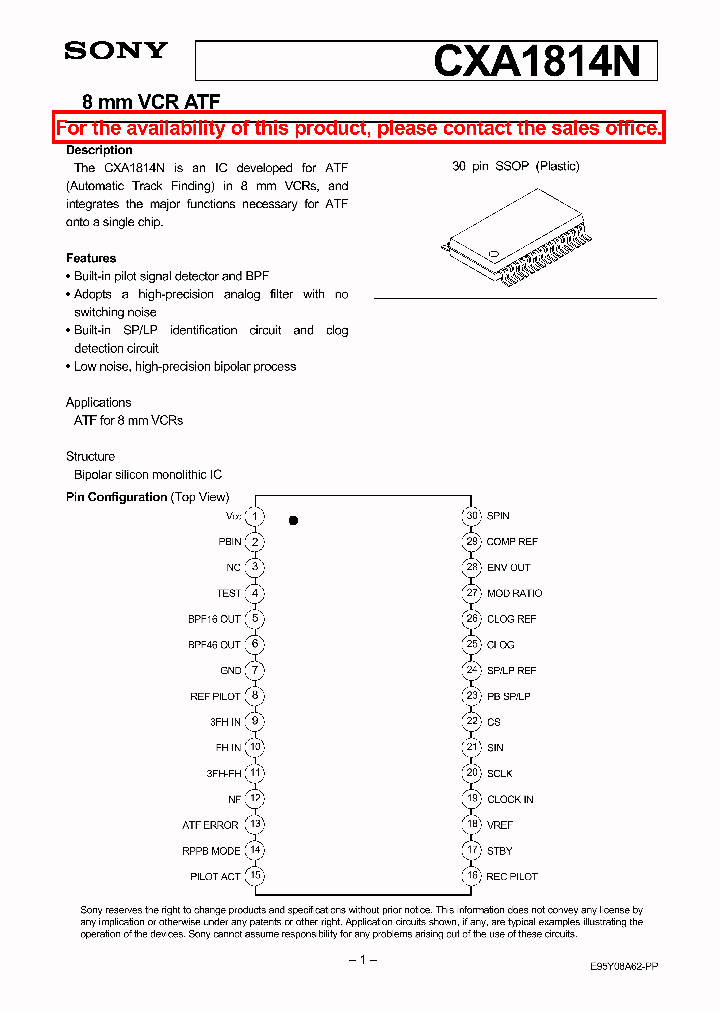 CXA1814N_1469049.PDF Datasheet