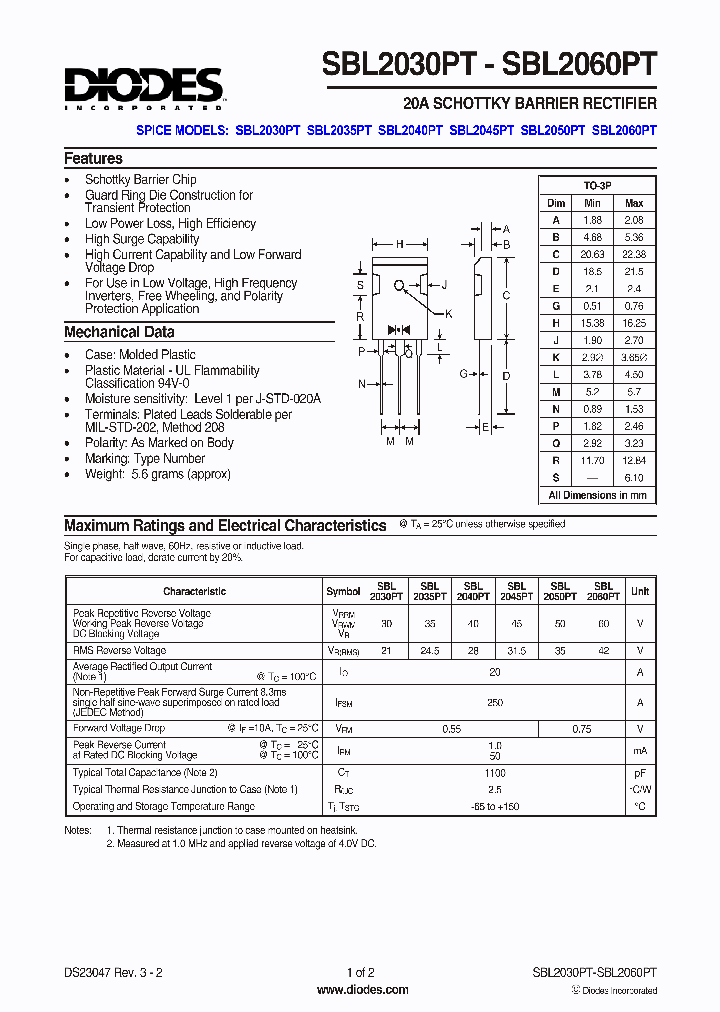 SBL2045PT_1472964.PDF Datasheet