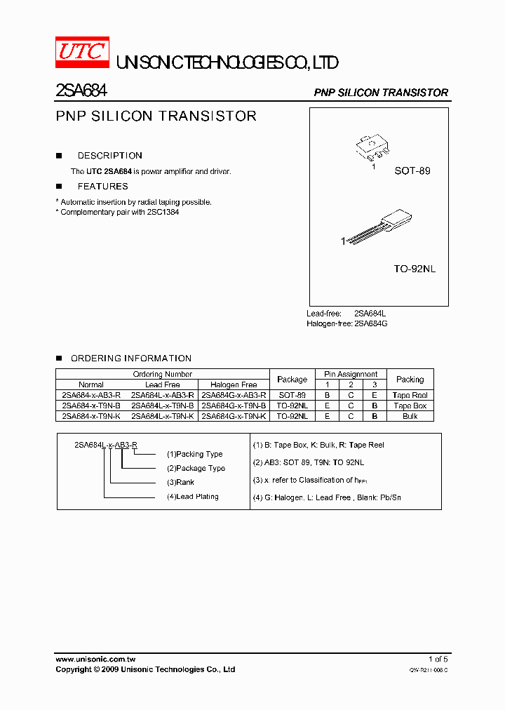 2SA684-X-T9N-B_1482689.PDF Datasheet