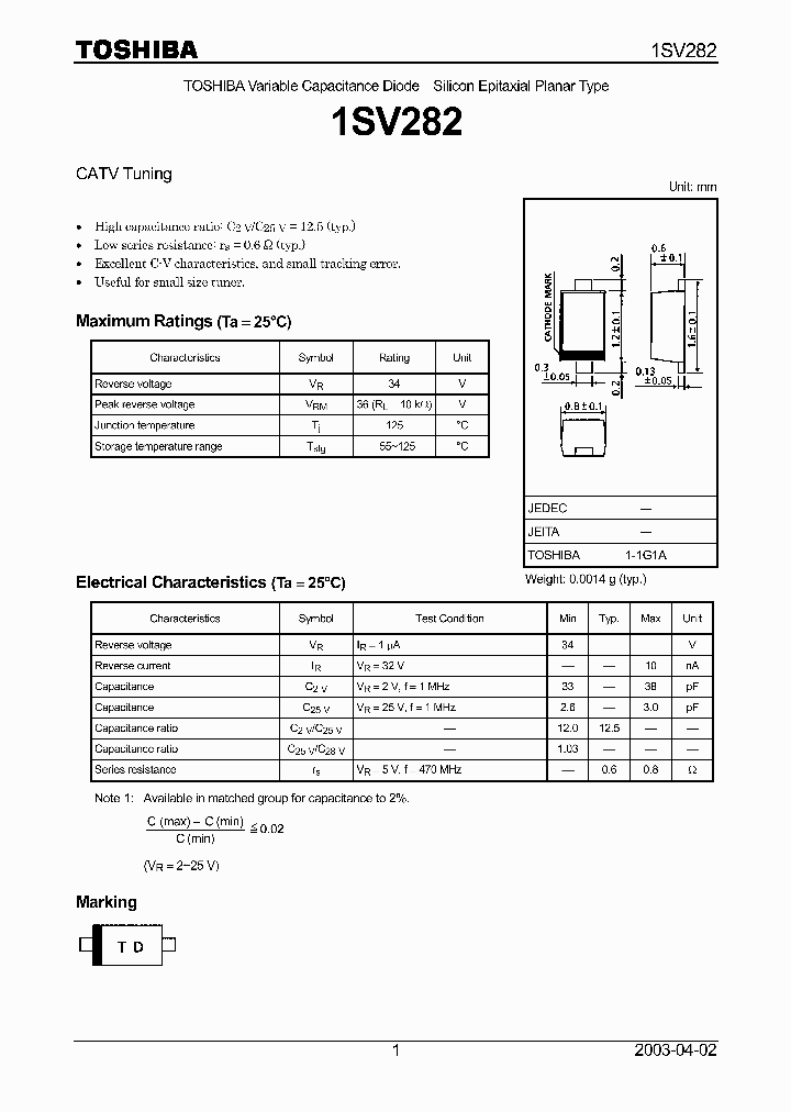 1SV282_1485186.PDF Datasheet