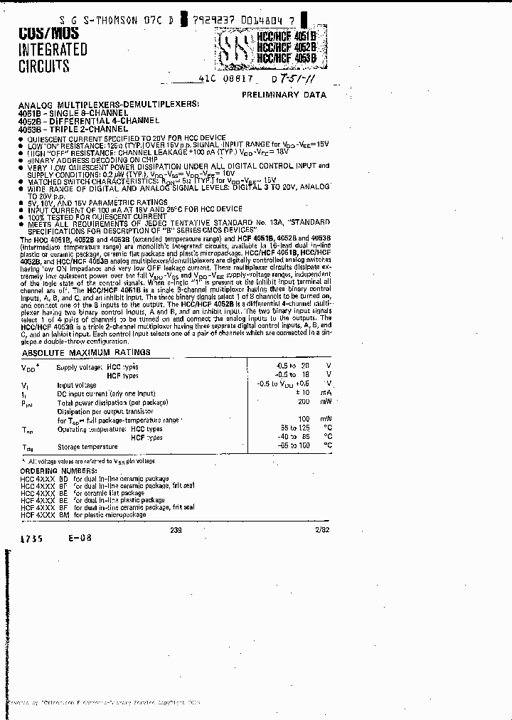 HCF4052BE_840774.PDF Datasheet