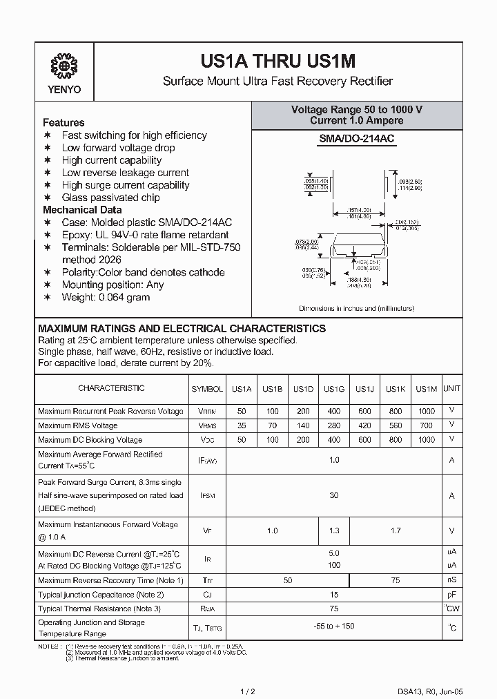 US1K_1518233.PDF Datasheet