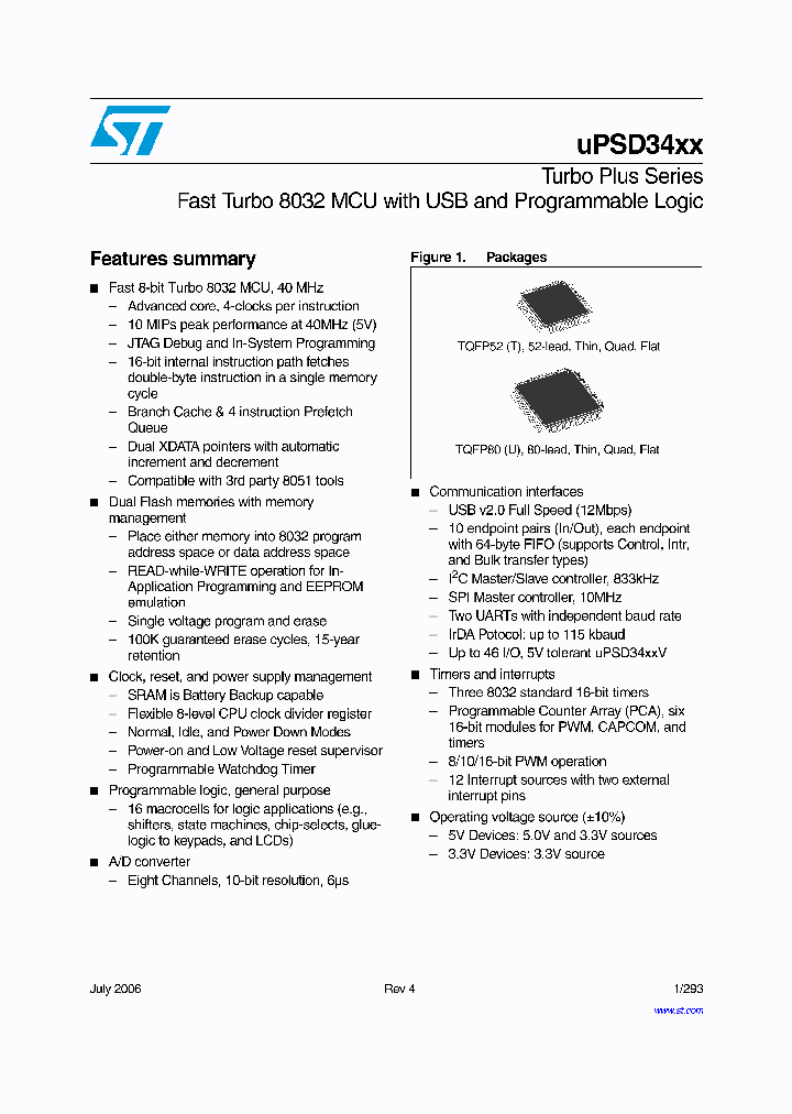 UPSD3433E-40T6_867333.PDF Datasheet