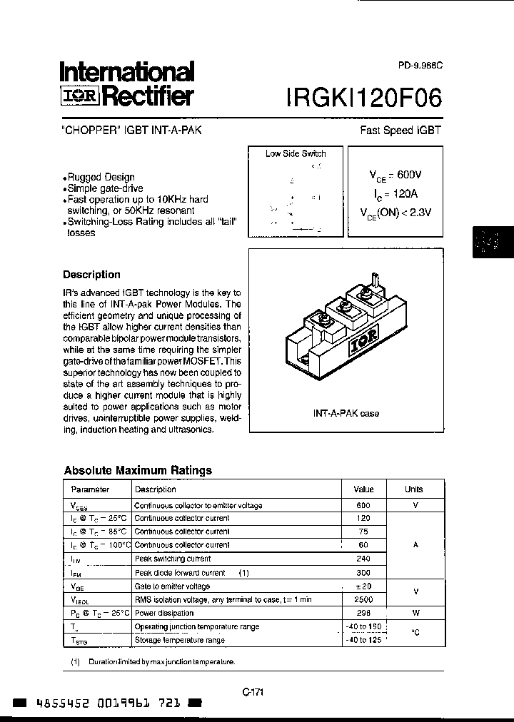 IRGKI120F06_876627.PDF Datasheet