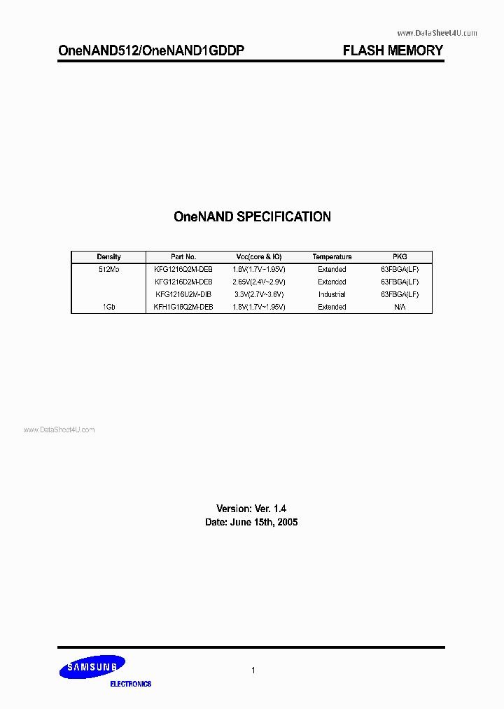 KFG1216D2M_1562756.PDF Datasheet