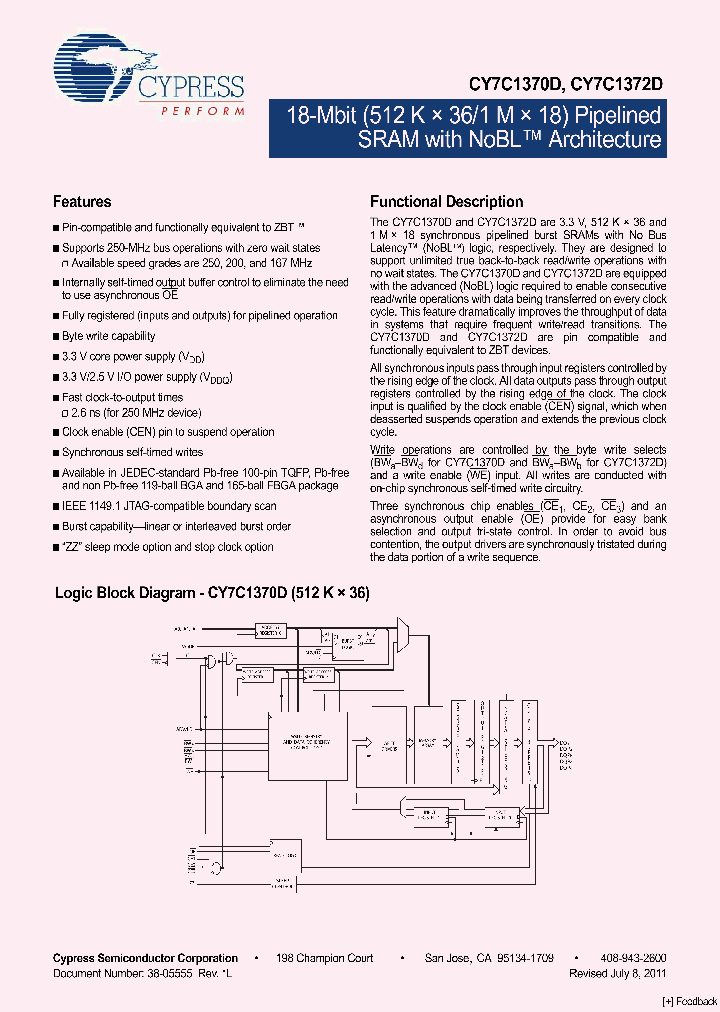 CY7C1370D-250AXC_1572218.PDF Datasheet