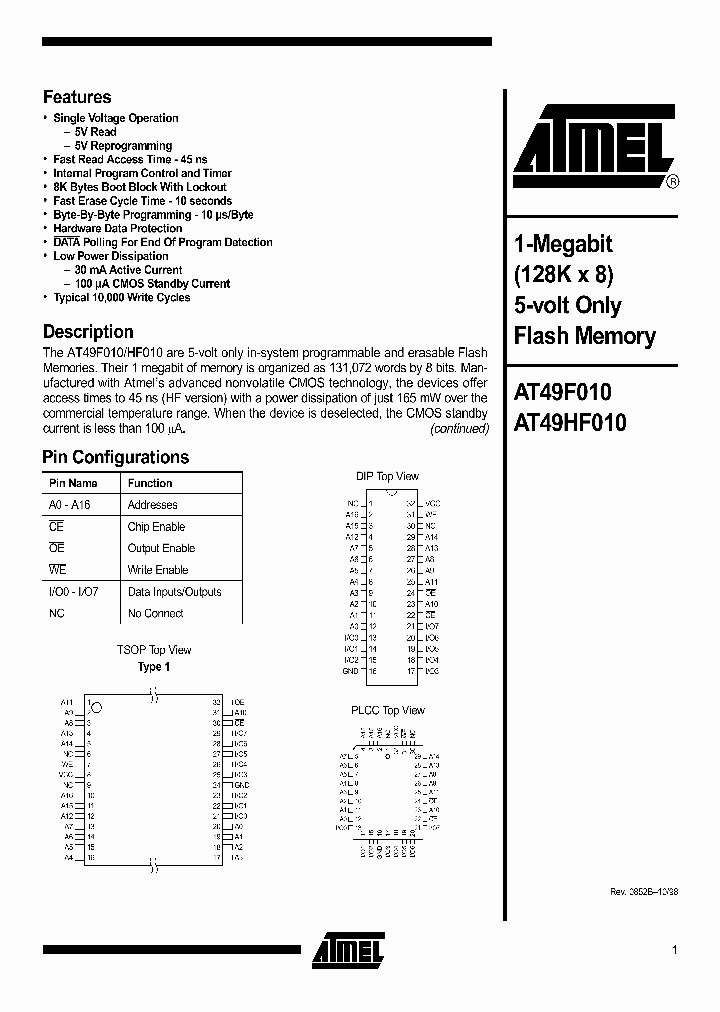 AT49HF010_880633.PDF Datasheet