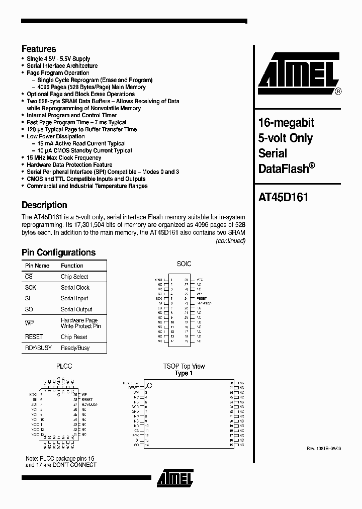 AT45D161_889322.PDF Datasheet