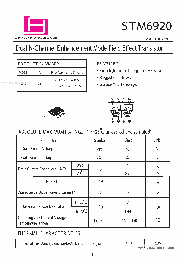 STM6920_1592434.PDF Datasheet