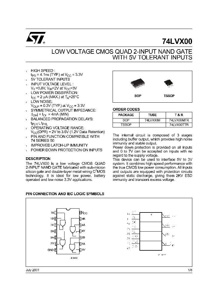 74LVX00MTR_1606414.PDF Datasheet