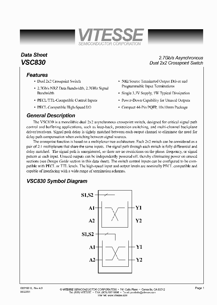 VSC830_988957.PDF Datasheet