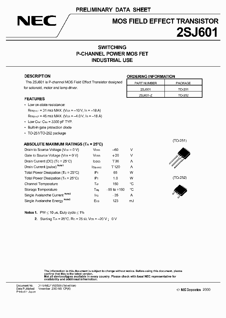 2SJ601-Z_993515.PDF Datasheet