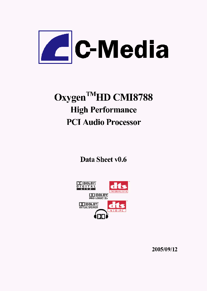 CMI8788_980290.PDF Datasheet