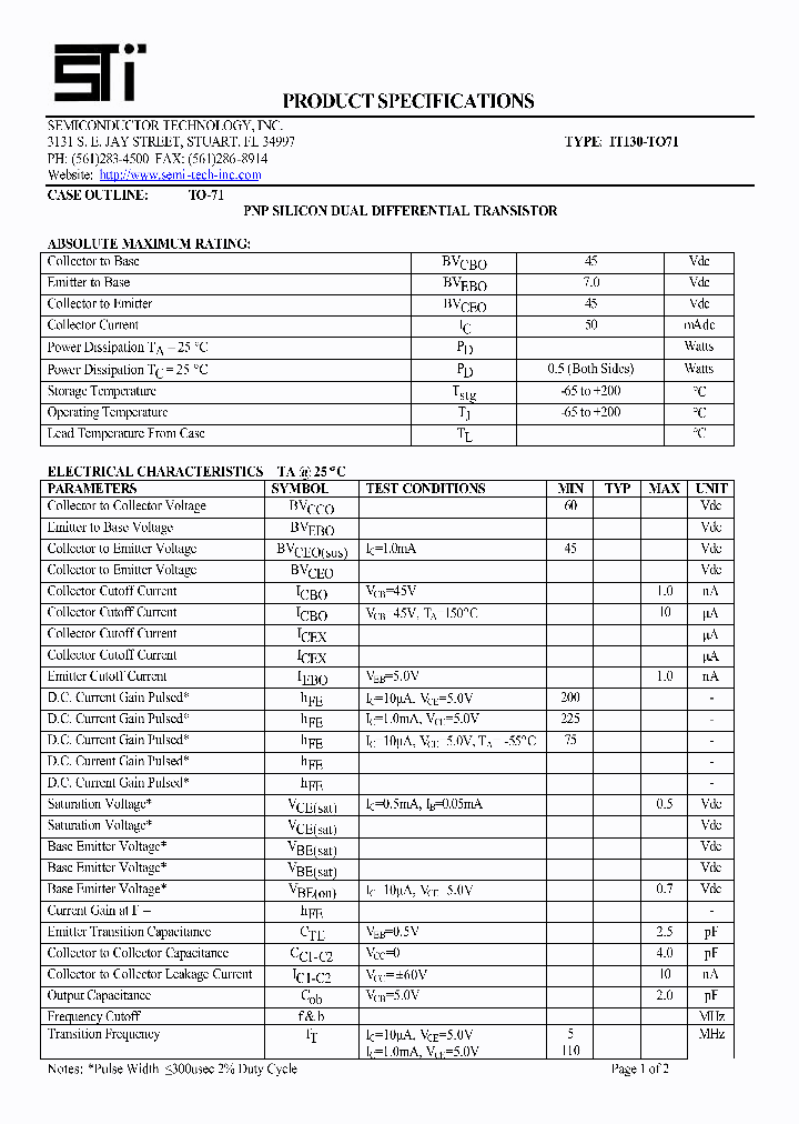 IT130-TO71_1031237.PDF Datasheet