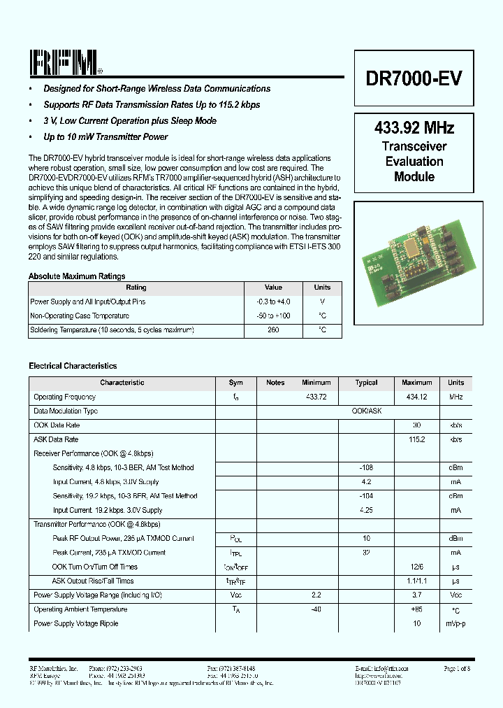 DR7000-EV_1041559.PDF Datasheet