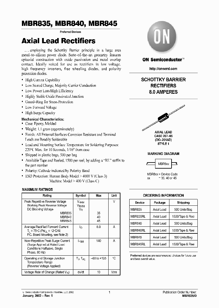 MBR835-D_1641502.PDF Datasheet