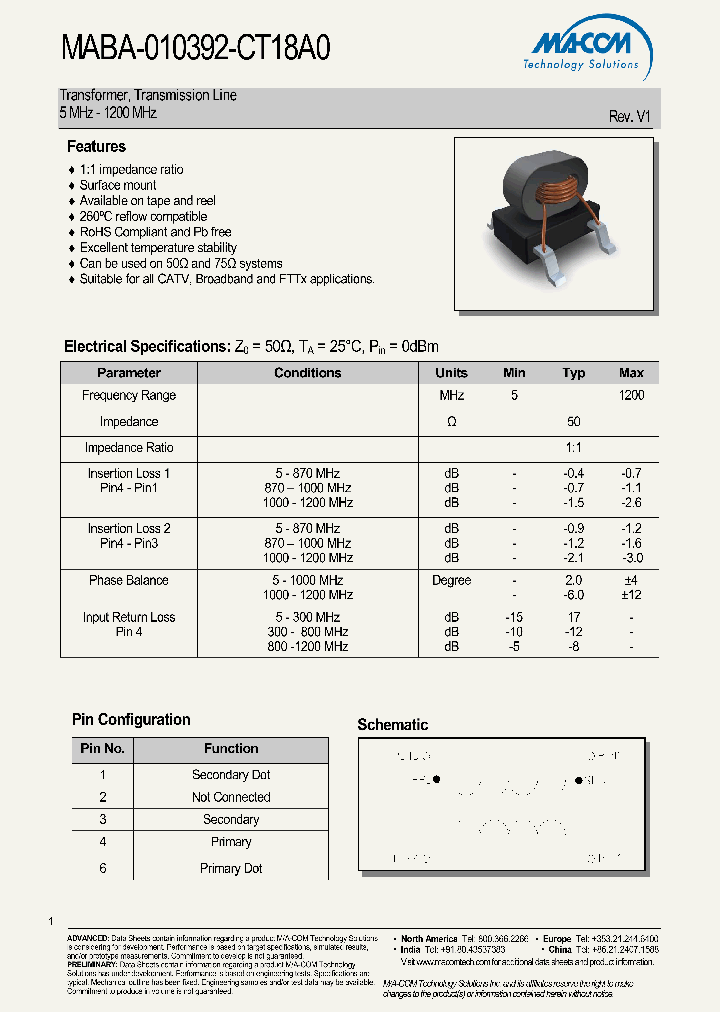 MABA-010392-CT18A0_1652317.PDF Datasheet