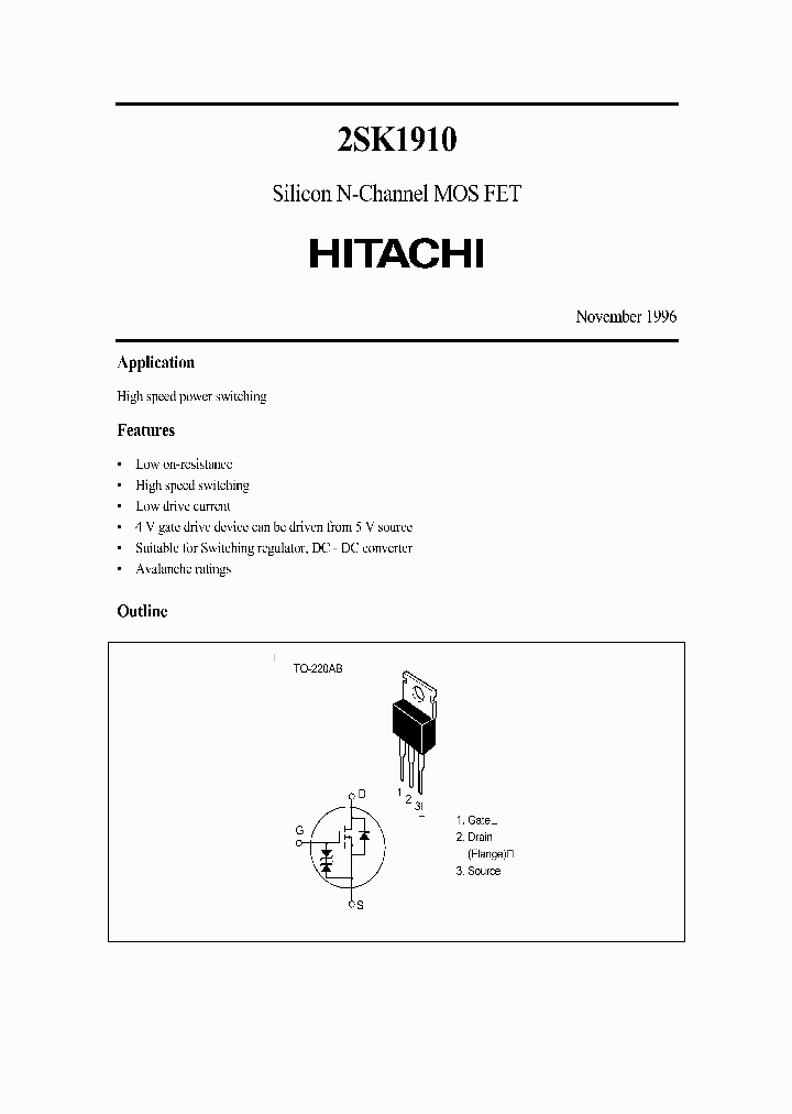 2SK1910_1069865.PDF Datasheet