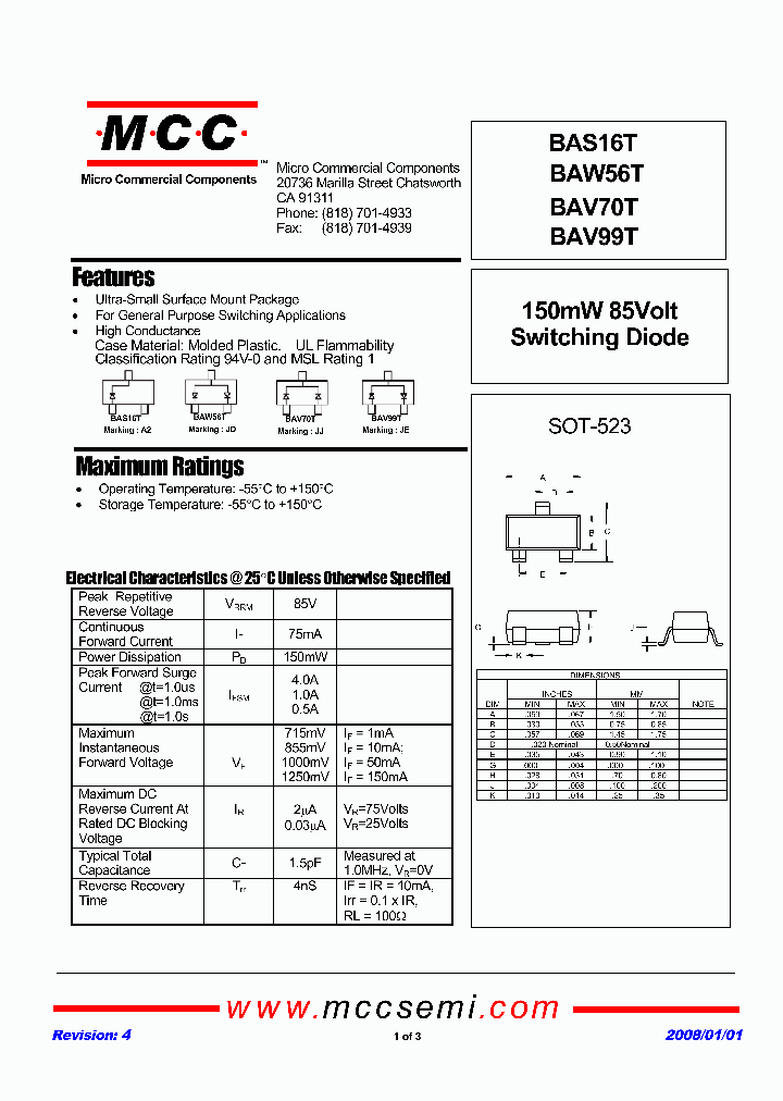 BAS16T-TP_1089739.PDF Datasheet