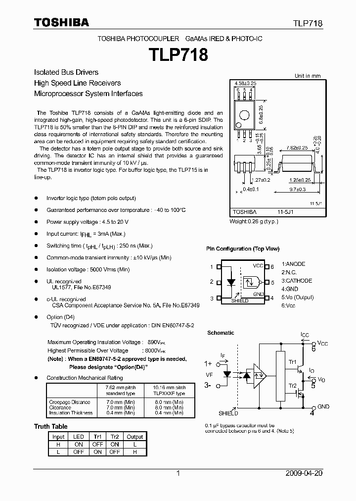 TLP718F_1117199.PDF Datasheet