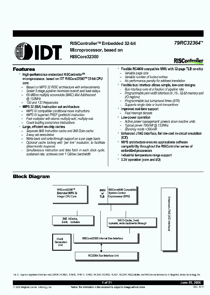 79RC32V364100DAI_1121586.PDF Datasheet