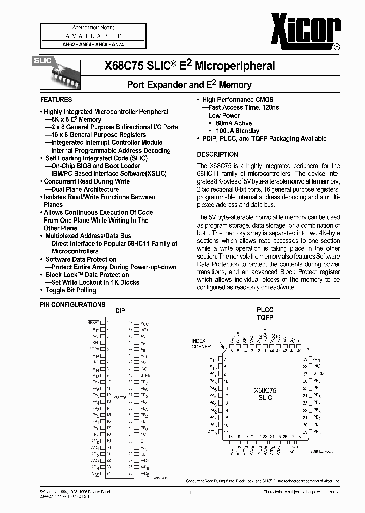 X68C75-SLIC_1680080.PDF Datasheet