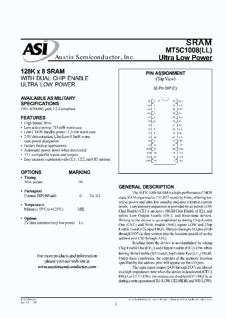 MT5C1008C-30LLMIL_1136230.PDF Datasheet