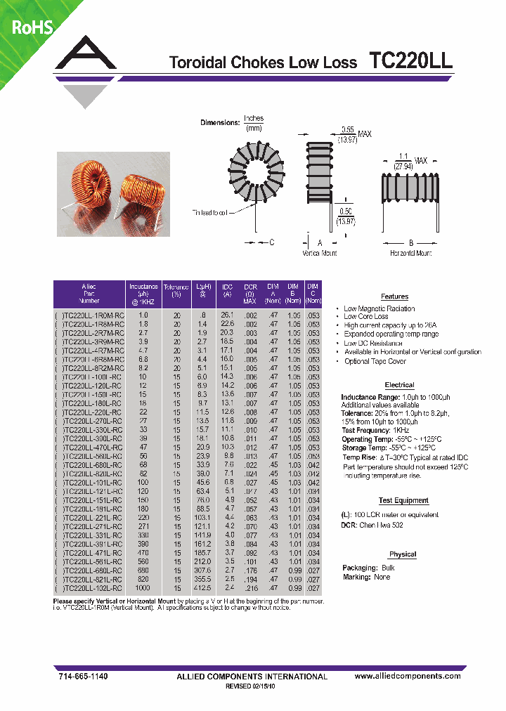 TC220LL-1R0M-RC10_1690914.PDF Datasheet