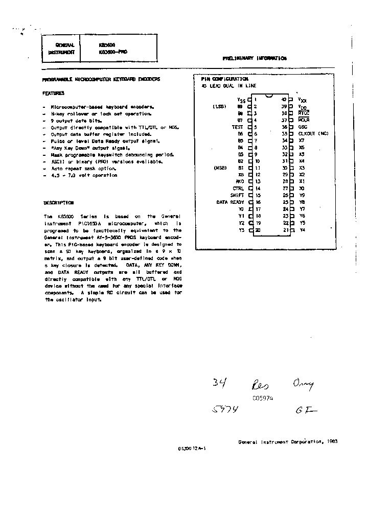 KB3600-PRO_1215981.PDF Datasheet