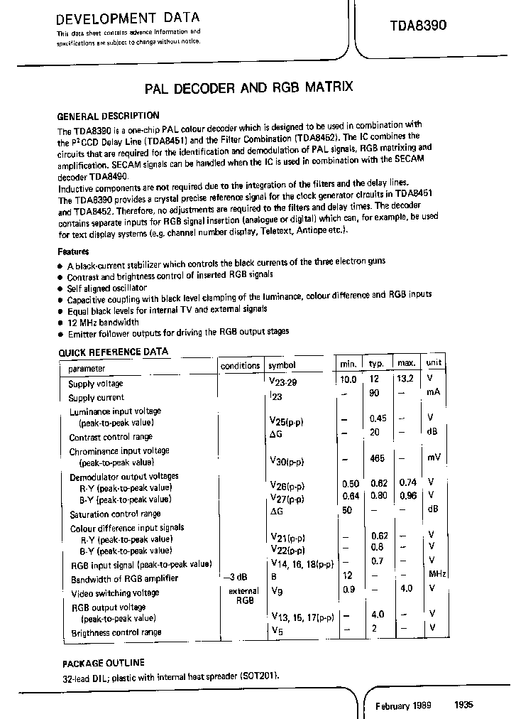 TDA8390_1711982.PDF Datasheet