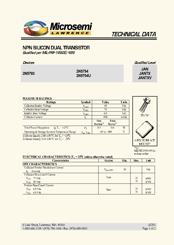 2N5794U_1713690.PDF Datasheet