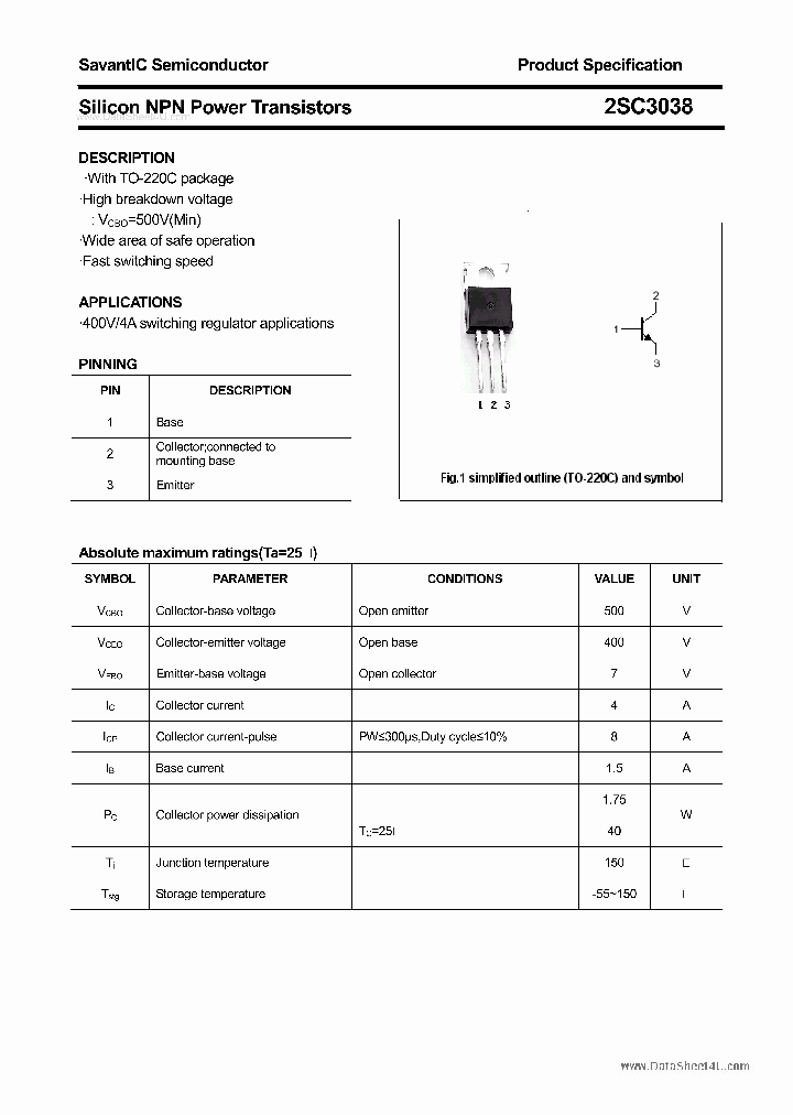 2SC3038_1709551.PDF Datasheet