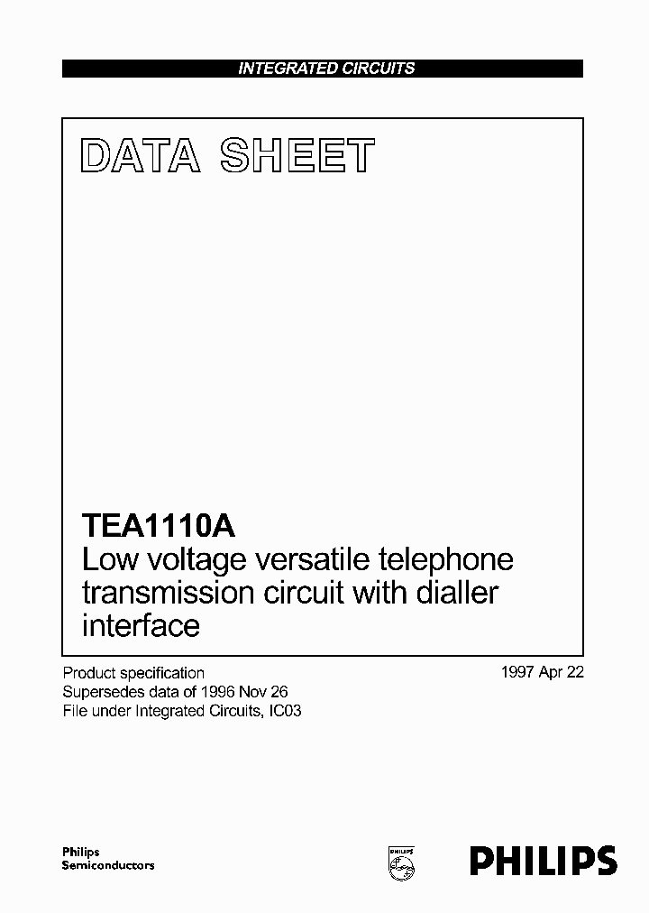TEA1110A_1724456.PDF Datasheet