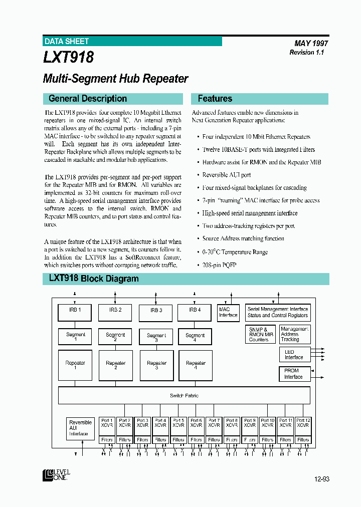 LXT918QC_1365779.PDF Datasheet