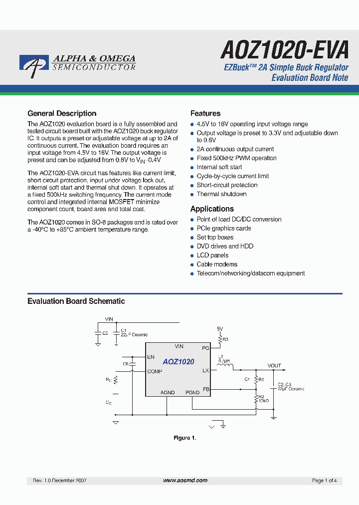 AOZ1020-EVA_1357521.PDF Datasheet