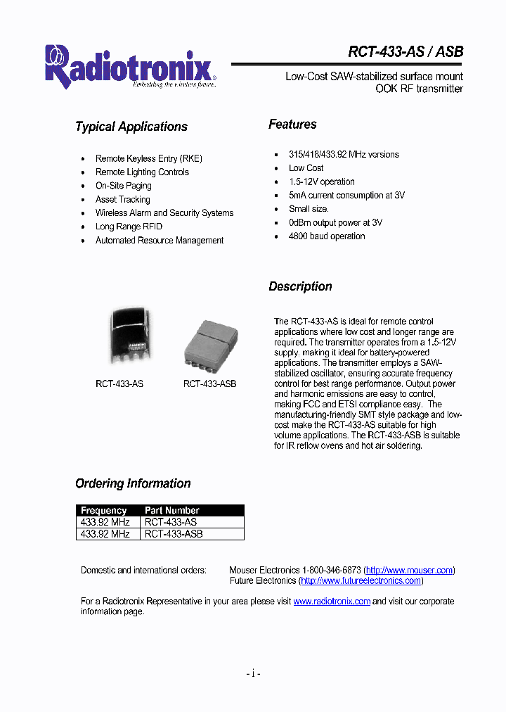 RCT-433-AS_1453763.PDF Datasheet