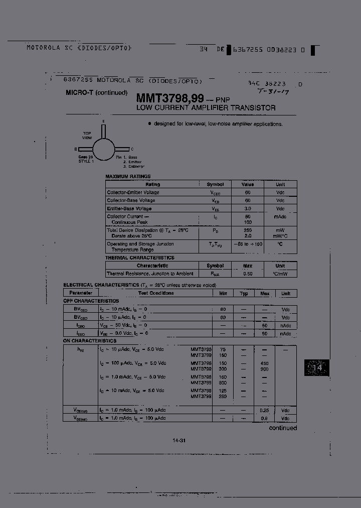 MMT3799_1467801.PDF Datasheet