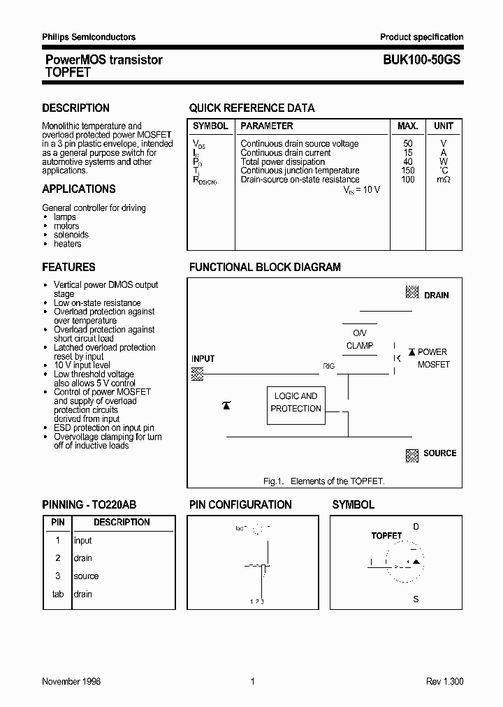 BUK100-50GS_1784208.PDF Datasheet