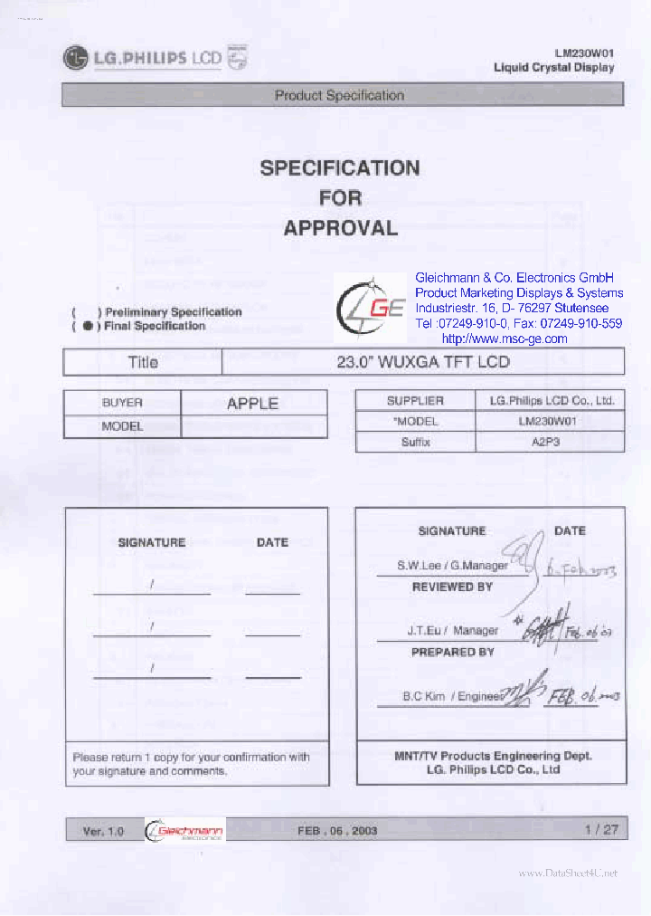 LM230W01_1784218.PDF Datasheet