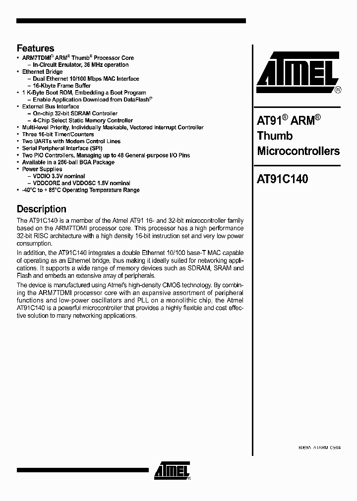 AT91C140-CI_1521910.PDF Datasheet