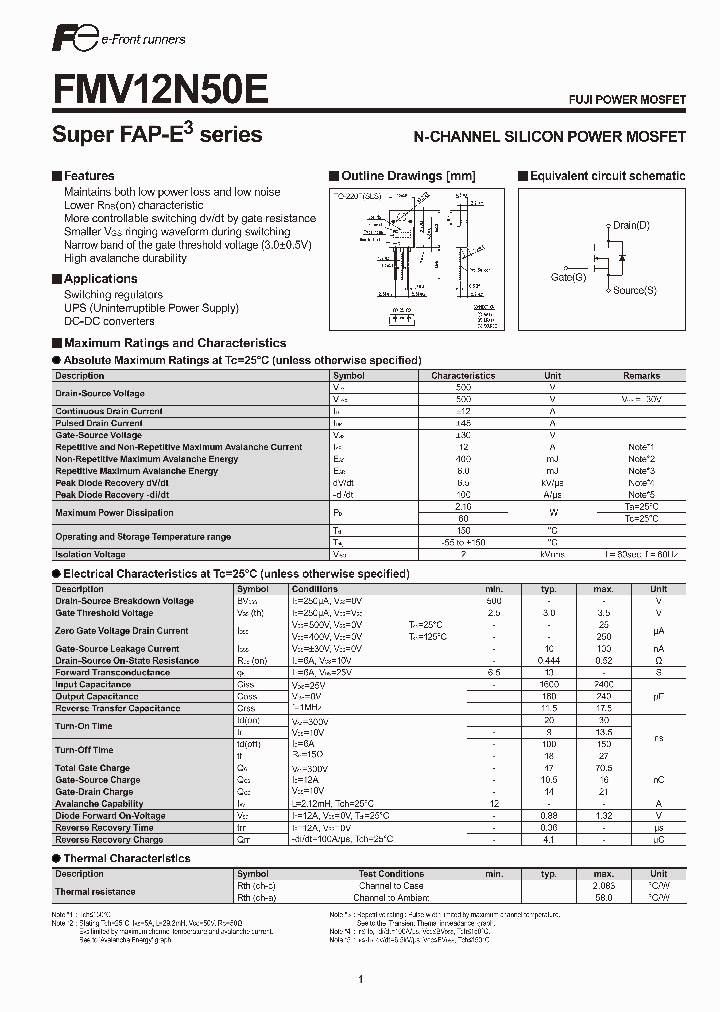 FMV12N50E_1799867.PDF Datasheet