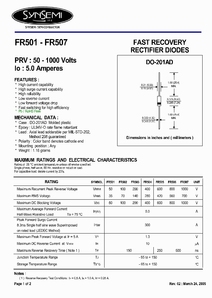 FR503_1803671.PDF Datasheet