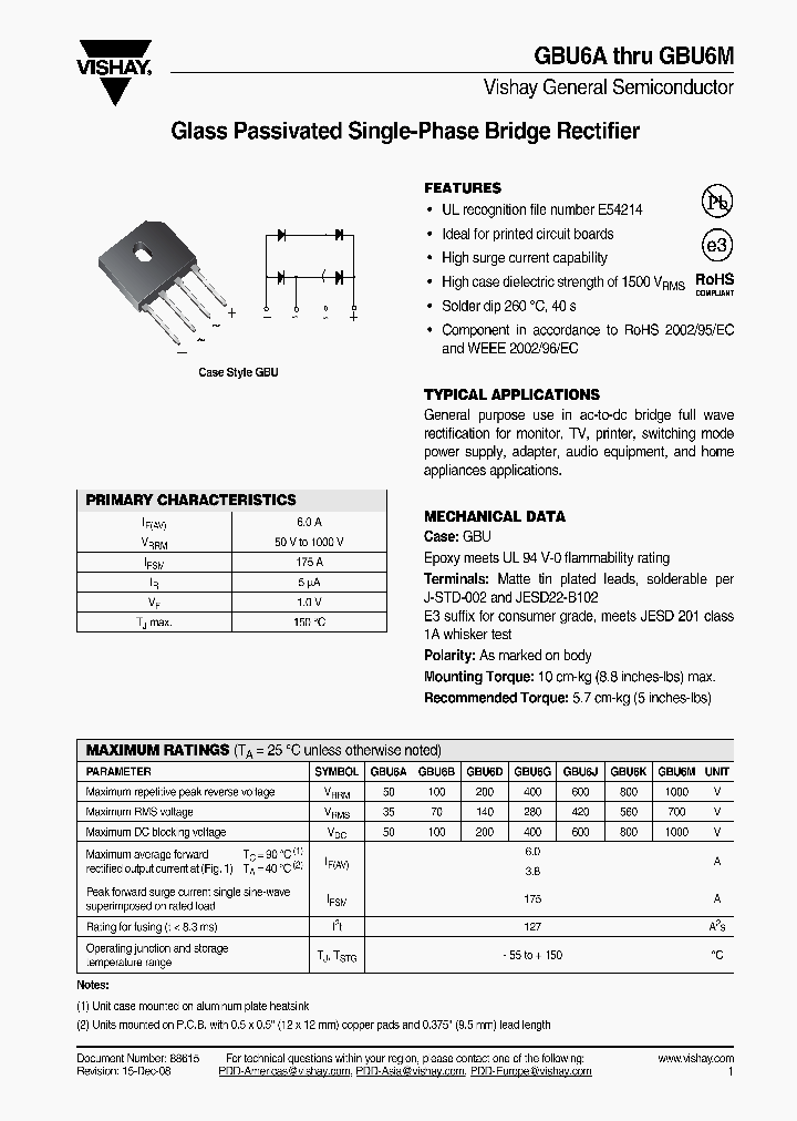 GBU6J72_1553704.PDF Datasheet