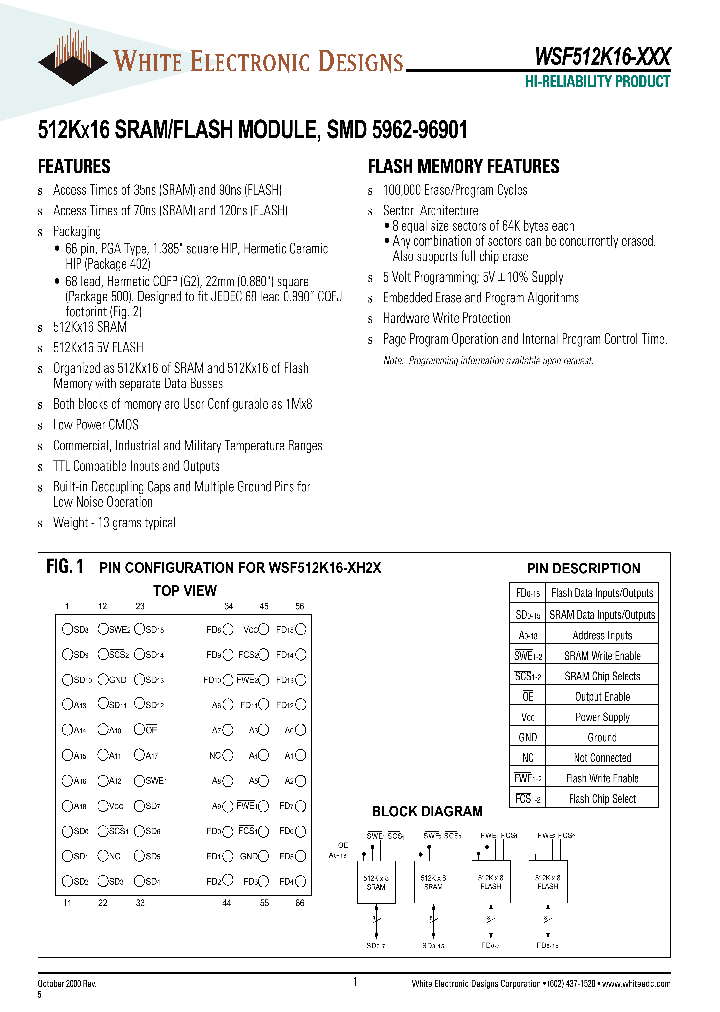 WSF512K16-XG2X_1637680.PDF Datasheet