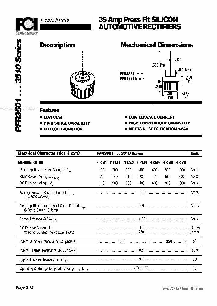 PFR3501_1824740.PDF Datasheet