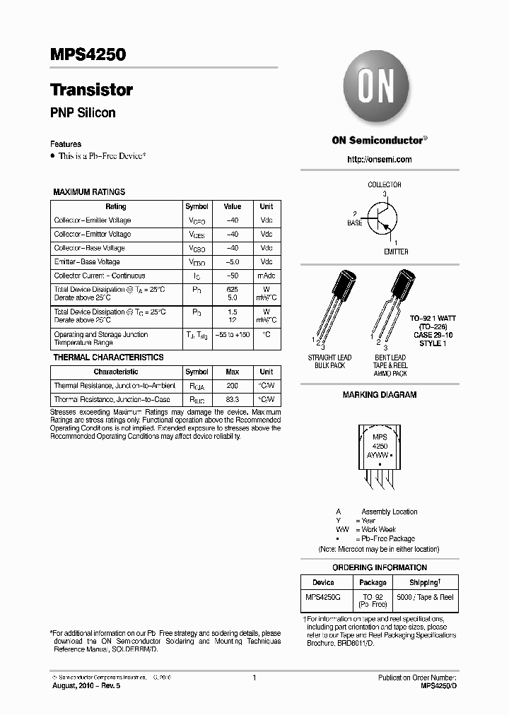 MPS4250G_1834656.PDF Datasheet