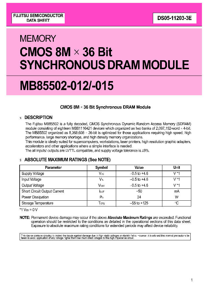 MB85502-015_1680527.PDF Datasheet