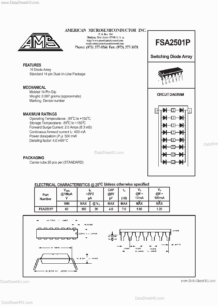 FSA2501P_1855330.PDF Datasheet