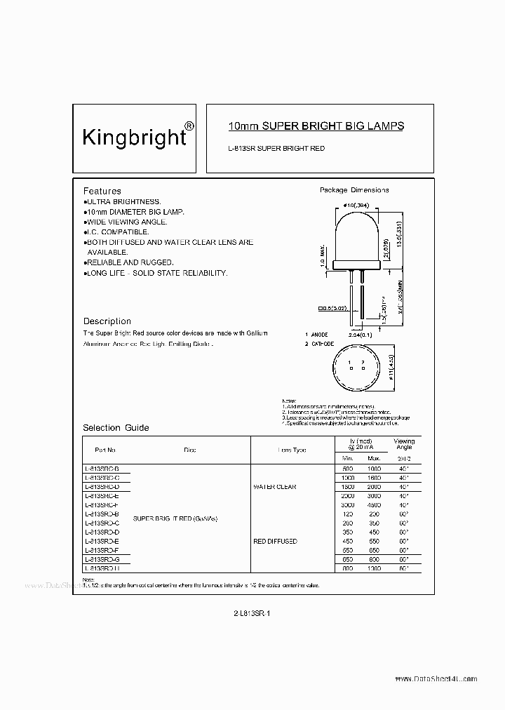 L-813SR_1860802.PDF Datasheet