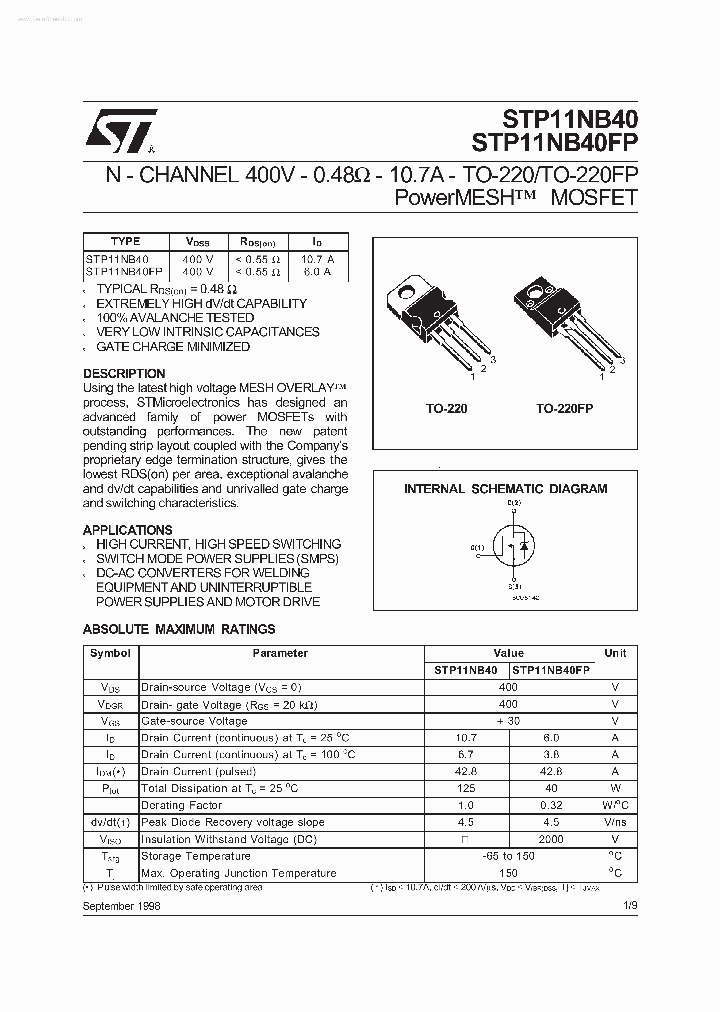 STP11NB40_1874505.PDF Datasheet
